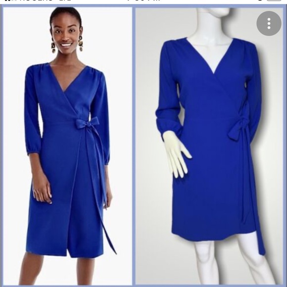 J. Crew Dresses & Skirts - Royal blue J Crew wrap dress